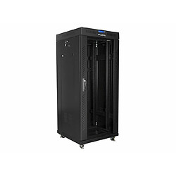 armadio rack lanbergs 19" 27u 600x600 porta in vetro lcd flat