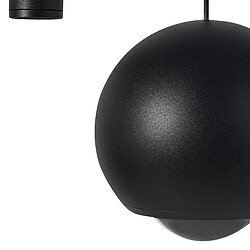 Beliani Lampe suspension MABOLE Métal Noir pas cher