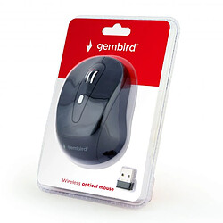 Gembird MUSW-6B-01 souris RF sans fil Optique 1600 DPI Droitier (Gembird Wireless optical mouse MUSW-6B-01, 1600 DPI, nano USB, black)