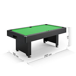 Avis SOKKER Billard américain ARMSTRONG 212 x 118 x 86 cm - Retour de boules automatique et Accessoires inclus