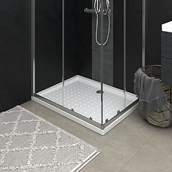 vidaXL Receveur de douche avec picots Blanc 90x70x4 cm ABS