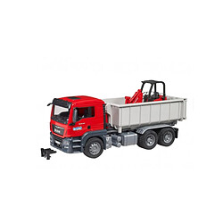 Bruder Camion MAN Tgs avec Conteneur et Chargeur de Chantier Schaffer Miniature 1/16 Rouge