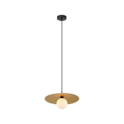 Luminaire Center Suspension Malor Verre,Acier Noir,Or