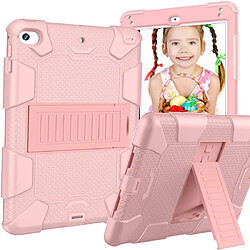 Wewoo Housse Étui Coque de protection antichoc en silicone bicolore pour iPad Mini 2019 & 4avec support or rose