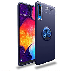 Wewoo Coque Souple TPU Antichoc pour Galaxy A50 avec support invisible Bleu