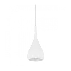 Luminaire Center Suspension moderne Anon White Chrome, blanc