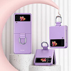 Coque en TPU anti-empreintes digitales avec béquille violet pour votre Samsung Galaxy Z Flip3 5G