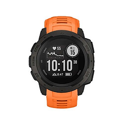 Wewoo Bracelet pour montre connectée Dragonne de remplacement en silicone Garmin Instinct 22mm Orange