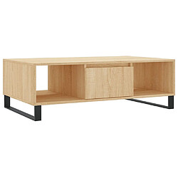 vidaXL Table basse chêne sonoma 104x60x35 cm bois d'ingénierie