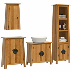 Avis Maison Chic Armoire de Bain | Ensemble de 4 meubles salle de bain bois de pin massif -GKD93783