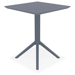 Acheter Alterego Table de terrasse pliable 'FOLY' carrée gris foncé - 60x60 cm