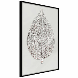 Paris Prix Affiche Murale Encadrée Leaf-Shaped Pendant 20 x 30 cm Noir