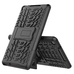 Coque en TPU modèle de pneu cool avec béquille noir pour votre Huawei MediaPad M5 Lite 8