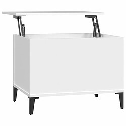 Maison Chic Tabls basse,Table Console pour salon Blanc 60x44,5x45 cm Bois d'ingénierie -MN41390