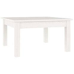 Maison Chic Table basse,Table Console Table d'appoint, Table pour salon Blanc 55x55x30 cm Bois massif de pin -MN32272