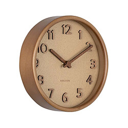 Karlsson Horloge ronde en bois Pure grain 22 cm.