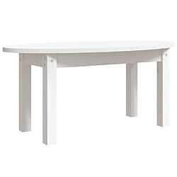 ComfortXL Table Basse Blanc 80x40x35 Cm Bois Massif De Pin