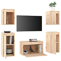 Avis vidaXL Meubles TV 5 pcs Bois massif de pin