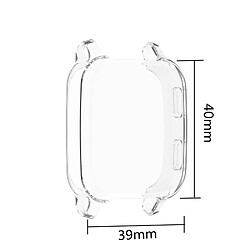 Coque de protection tout compris en TPU pour montre Garmin venu SQ2 (Blanc transparent)