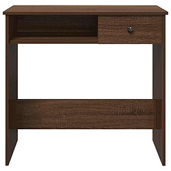 Avis vidaXL Bureau chêne marron 80x40x75 cm bois d'ingénierie