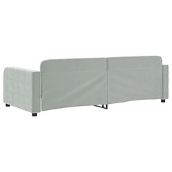 Acheter vidaXL Lit de repos sans matelas gris clair 90x200 cm velours