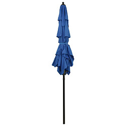 Acheter ComfortXL Parasol à 3 Niveaux Avec Mât En Aluminium Bleu Azuré 2x2 M