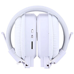 Acheter Wewoo Casque Sport blanc pour Smartphones & iPad & Ordinateur Portable & & MP3 ou d'autres Dispositifs Audio Afficher les informations de la piste et SD / TF Card, Pliant Stéréo HiFi Sans Fil avec Écran LCD