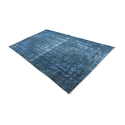 Avis Vidal Tapis de laine 264x155 Bleu Ultra Vintage