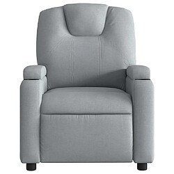 Avis vidaXL Fauteuil de massage inclinable Gris clair Tissu