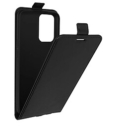 Avizar Étui Oppo A16 et A16s Clapet Vertical Porte-carte Effet Lisse Noir