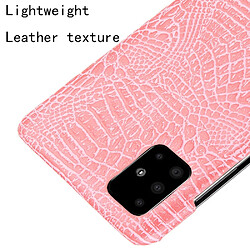 Acheter Wewoo Coque Pour Galaxy A51 Crocodile antichoc Texture PC + étui en PU rose