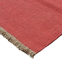 Avis Thedecofactory ESSENCE - Tapis en jute et coton avec franges terra cotta 160x230