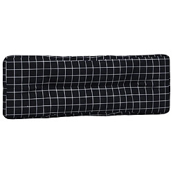 Avis vidaXL Coussins de palette lot de 3 motif à carreaux noir tissu