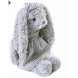 Avis Universal Dravant la poupée lapin gris fleur torsadé peluche en peluche