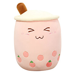 Universal 24cm Bubble Tea Peluche Jouet Remplissage Nourriture Thé au lait Doux Poupée Bauba Peluche Fruits Tasse à thé Coussin Coussin Jouet pour enfants Cadeau d'anniversaire | Animaux en peluche (rose)