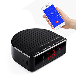 Universal Radio réveil numérique avec haut-parleur Bluetooth, moniteur numérique rouge avec 2 variateurs, radio FM, réveil LED de chevet avec port USB. 124 ; Subwoofer (noir) pas cher