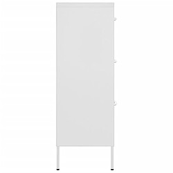 Avis vidaXL Armoire à tiroirs Blanc 80x35x101,5 cm Acier