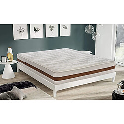 Materassi&Doghe Matelas 160x200 à mémoire de forme avec 5 cm de mémoire hauteur 22 cm modèle Bolsena