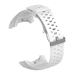 Bracelet de montre ajustable de remplacement en silicone pour Polar M400 M430 blanc