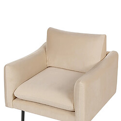 Beliani Fauteuil VINTERBRO Velours Beige pas cher