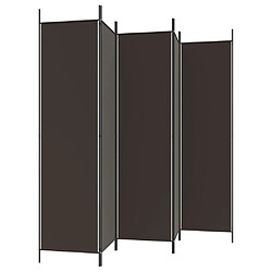 Maison Chic Paravent/Cloison de séparation 5 panneaux Marron 250x200 cm Tissu -MN10284 pas cher