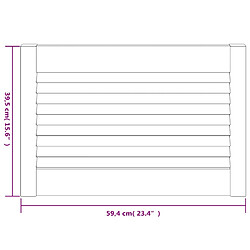 vidaXL Portes d'armoire à persiennes 2 pcs 39,5x59,4 cm pin massif pas cher