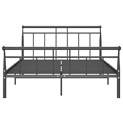 Avis vidaXL Cadre de lit sans matelas noir métal 140x200 cm