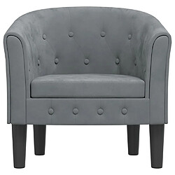 Avis Maison Chic Fauteuil relax,Chaise pour salon cabriolet gris foncé velours -MN39127