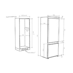 Avis Réfrigérateur combiné intégrable à glissière 263l - CRFL4518FWF - CANDY