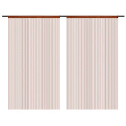 vidaXL Rideau en fils 2 pcs 140 x 250 cm Marron