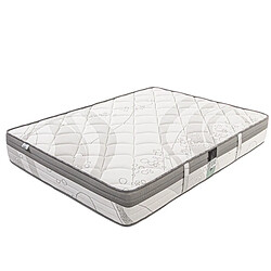 LUXURY LITERIE Matelas ViscoPlus, 26 cm, mousse haute densité, ferme, face été/hiver + 1 oreiller, 140x200cm