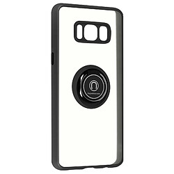 Avizar Coque pour Samsung Galaxy S8 Bi-matière Bague Métallique Support Vidéo noir