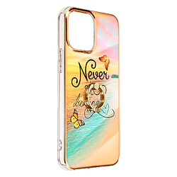 Avizar Coque iPhone 11 Pro Max Bi-matière avec Bague de Maintien Motif Plage Orange