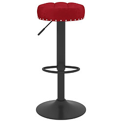 Avis vidaXL Tabourets de bar lot de 2 rouge bordeaux velours